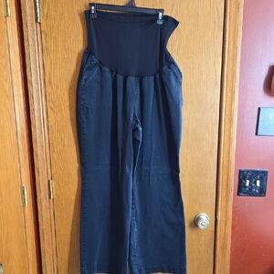 Black Maternity Pants With Belly Band